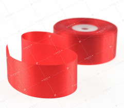 Wstążka atłasowa czerwony 38 mm (508)