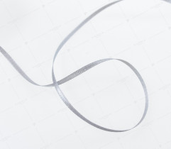 Ribbon - satin, grey, 3 mm (510)