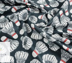 Woven microfibre towel fabric - badminton shuttlecocks 0,6Lm