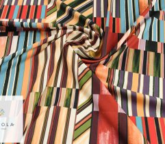Knit Scuba crepe multicolor stripes 4 Lm