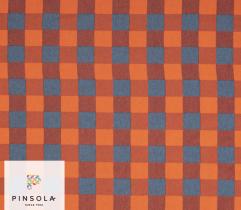 Woven flannel - orange-grey