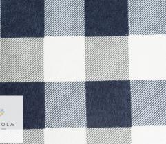 Woven flannel - navy-white