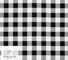 Woven flannel - black-white