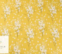 Woven Barbie marchiano - white flowers on yellow