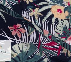 Woven Visose Fabric – Green Tropics 1 Lm
