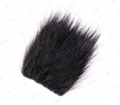 Faux fur hair 60/90 mm Black 10x10 cm