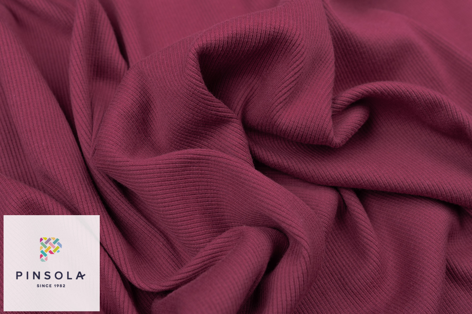 Rib Knit Fabric 110 cm - Maroon
