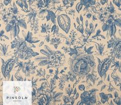 Oxford PU 600 Woven Garden Fabric Melange Linen - Flowers