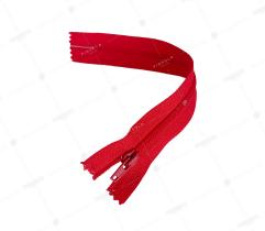 Spiral Reißverschluss nicht teilbar 16 cm # 3 - Red