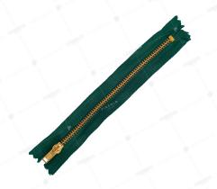 Metall Reißverschluss nicht teilbar 18 cm - Grün
