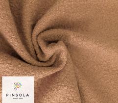 Knitted Boucle Fabric for Coats - Camel