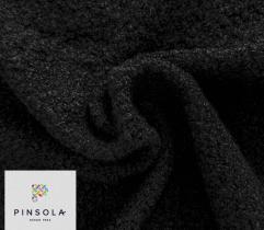 Knitted Boucle Fabric for Coats - Black