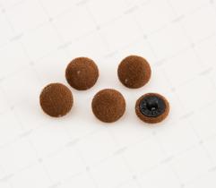 Fabric covered button 12 mm - brown 26 pcs