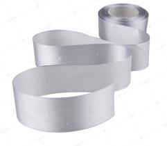 Satin ribbon 30 mm - grey