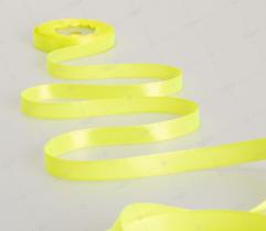 10 mm satin ribbon - neon yellow