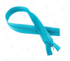 Covered spiral lock 55 cm - turquoise